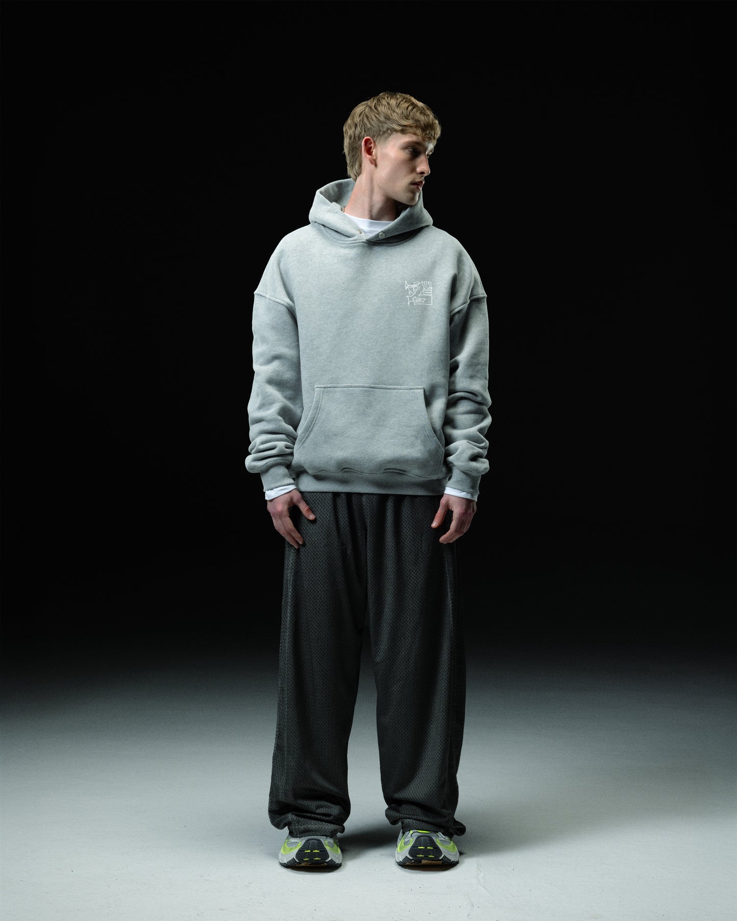 Outline White Hoodie